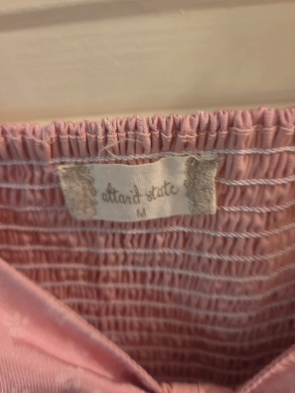 Altar'd State Light Pink Smocked Mini Skirt